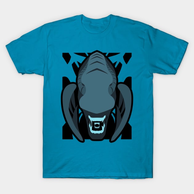 Xenomorph Head Simplified T-Shirt by Baggss